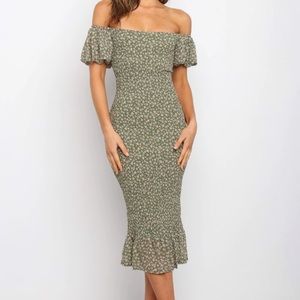 Petal + Pup Rubik Floral Green Dress Size 2